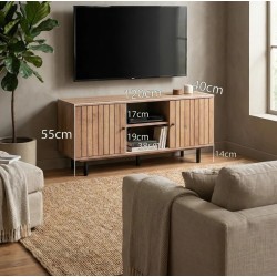 MESA TV GACELA FUKUOKA 2 PUERTAS ROBLE MIEL