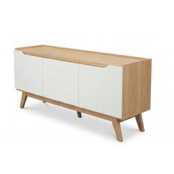 MESA TV GACELA NORDEN 3 PUERTAS BLANCO/NATURAL
