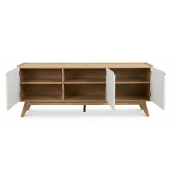 MESA TV GACELA NORDEN 3 PUERTAS BLANCO/NATURAL