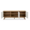 MESA TV GACELA NORDEN 3 PUERTAS BLANCO/NATURAL
