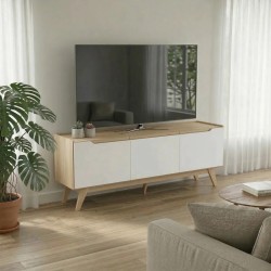 MESA TV GACELA NORDEN 3 PUERTAS BLANCO/NATURAL