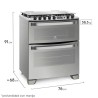 COCINA ELECTROLUX 76DXR 5 H. 76 CM. INOX. MULTIGAS