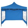 GAZEBO UTILE 3X3 CAÑO ACERO C/PAREDES IMPERMEABLE AZUL