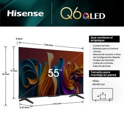 SMART TV HISENSE 55" 9155Q6N QLED 4K GOOGLE TV