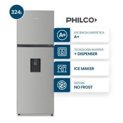 HELADERA PHILCO PHNT324XDI 324 LTS. NO FROST INOX.