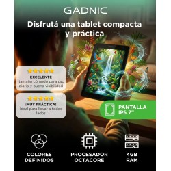 TABLET GADNIC TABI0008 7" 4GB/40GB + AURICULARES