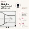 MESA PLEGABLE GARDEN LIFE 1.80 MTS. PVC VALIJA BLANCA