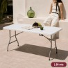 MESA PLEGABLE GARDEN LIFE 1.80 MTS. PVC VALIJA BLANCA